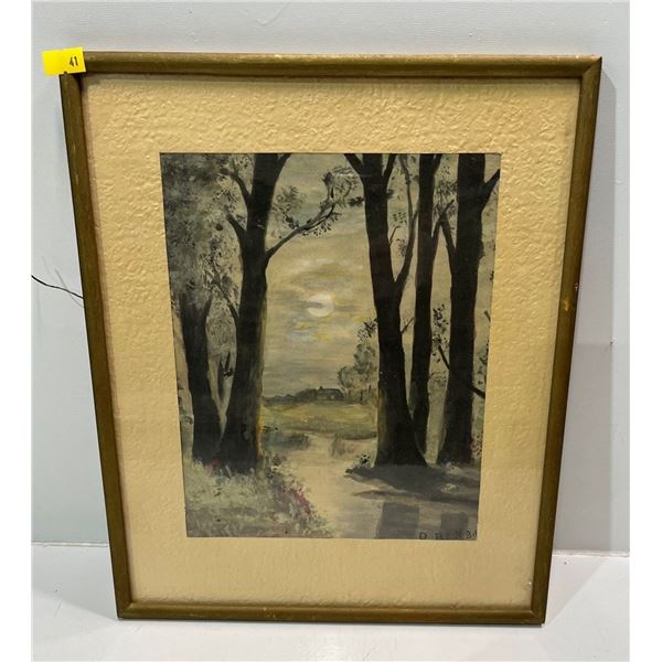 D.Benboe Scenic Forest and Nature Watercolor  Art 8Wx10H