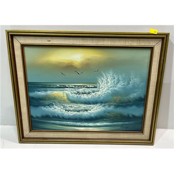 Judy Original Ocean Scene on Canvas  16Wx12H