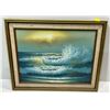 Image 1 : Judy Original Ocean Scene on Canvas  16Wx12H