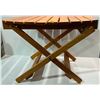 Image 1 : Folding Outdoor Wood Slat Table 29Wx22Dx21.5H