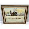 Image 1 : Lucy Turner-Winter Barn, Original Oil 16wx12h