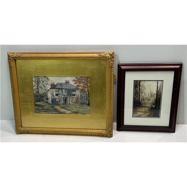 Nessie Gackell Original Watercolour 10wx7h & Heather Cookson Hills "October Sunshine" print 5wx7h