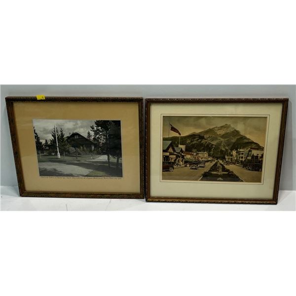 Framed Reproduction Of Banff & Jasper National Park - Both 10wx7h