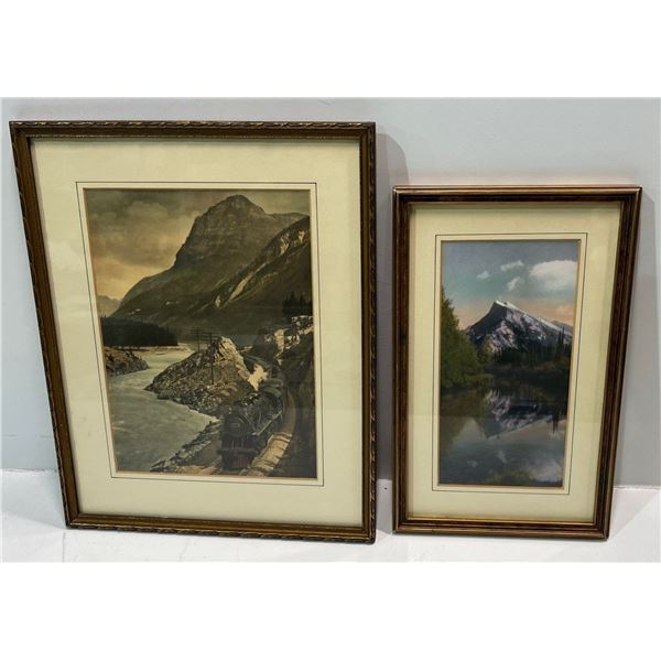 Pair Of Framed Mountain Scenes