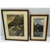 Image 1 : Pair Of Framed Mountain Scenes