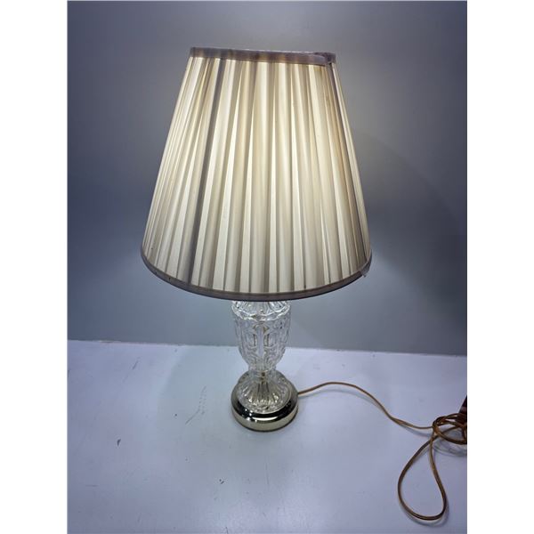 Glass And Brass Table Lamp 12dx22h (works)
