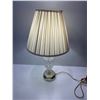 Image 1 : Glass And Brass Table Lamp 12dx22h (works)