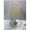 Image 2 : Glass And Brass Table Lamp 12dx22h (works)