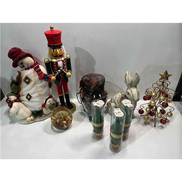 Various Festive Winter Holiday Decorations