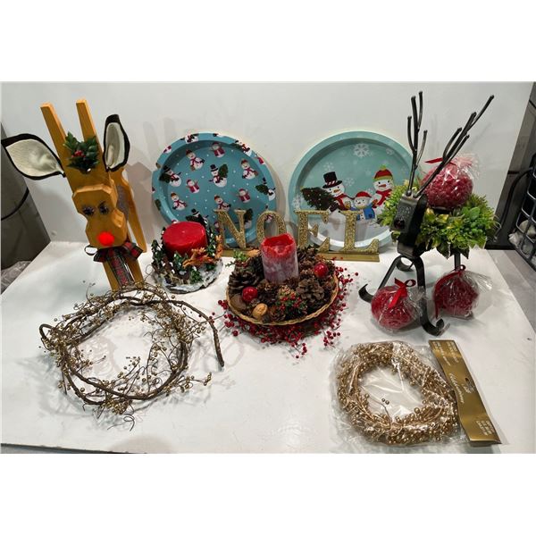 Various Festive Winter Holiday Decorations