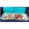 Image 1 : Two Bins Of Assorted Christmas Decor (bins & all contents included)