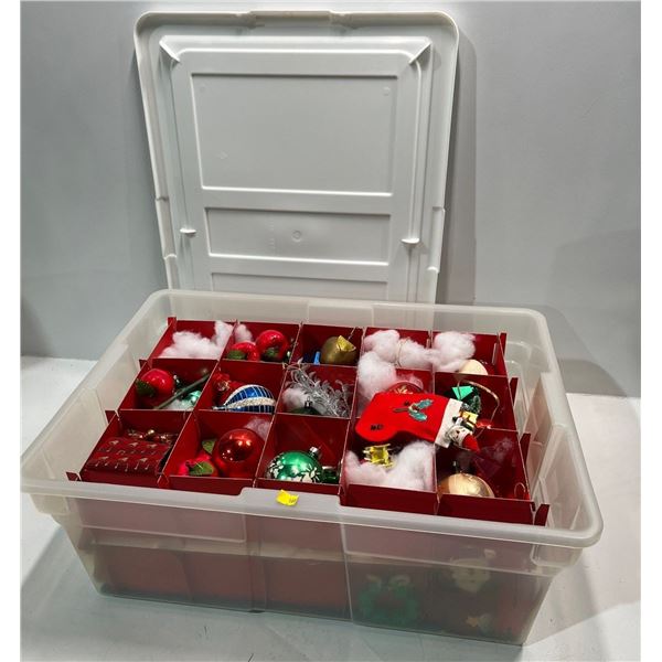 Collection of Vintage Christmas Ornaments (bin and all contents included)