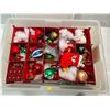 Image 2 : Collection of Vintage Christmas Ornaments (bin and all contents included)