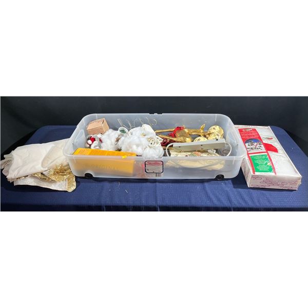 Collection of Christmas Decor (bin and all contents included)