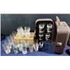Image 1 : Collection of Glassware includes Travel Case, 8 Punchbowl Glasses with Hooks and more