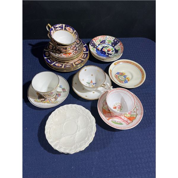 Collection of Small Plates, Teacups & Saucers