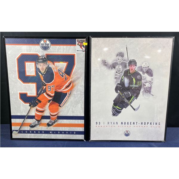 Edmonton Oilers Framed Posters - Conor McDavid & Ryan Nugent-Hopkins 18Wx24H