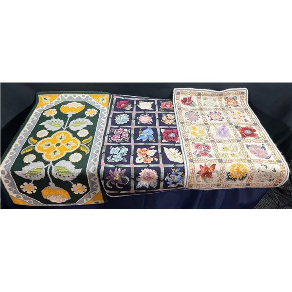 Handmade, Hand Dyed Hook Rug Wall Hangings 26Wx42-48H