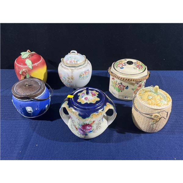 Collection of Vintage "Biscuit Barrels" (Cookie Jars)