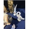Image 3 : Collection of Brass and Ceramic Cat and Bird Figurines brands include Goebel, B&G, Lladro and more
