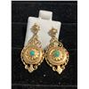 Image 1 : Gold and Turquoise Earrings