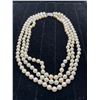 Image 1 : Triple Strand 5mm Pearl Necklace