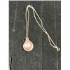 Image 1 : Single 14mm Pink/Purple Pearl on Sterling Silver Chain