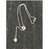 Image 1 : Single 8mm Pearl Necklace with Adjustable Sterling Silver Chain