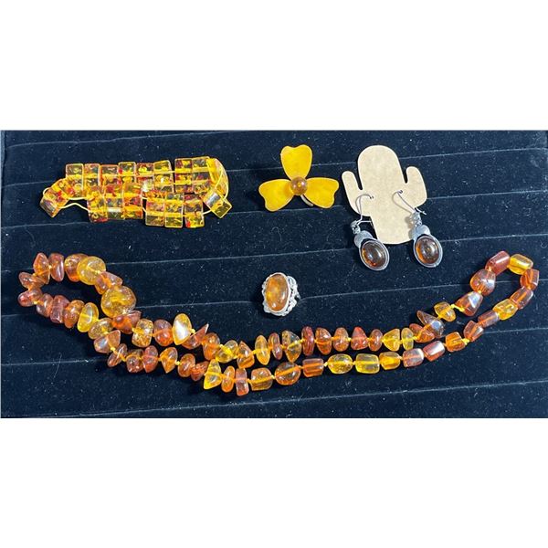 Collection of Amber Jewelry