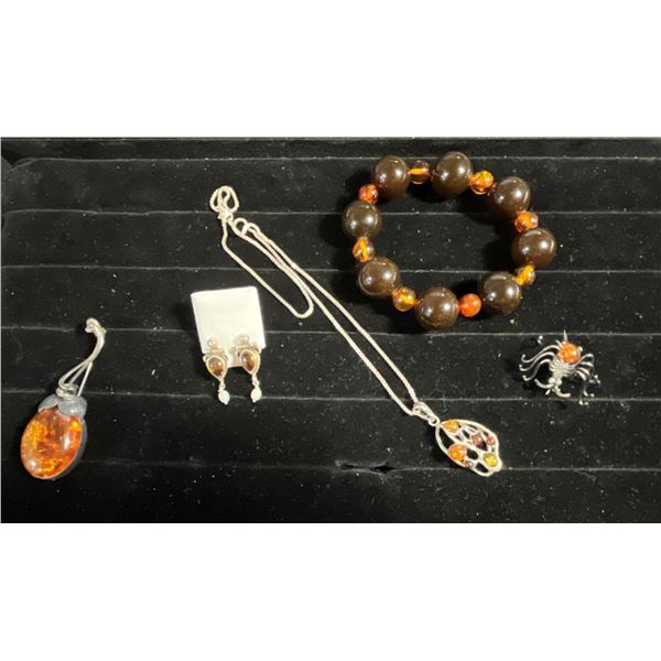 Collection of Amber Jewelry