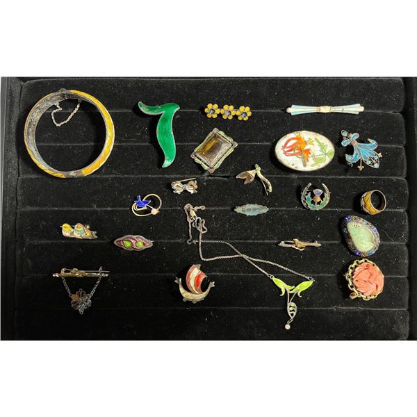 Collection of Costume Jewelry  (Brooches, Necklace, Bracelet & Ring)