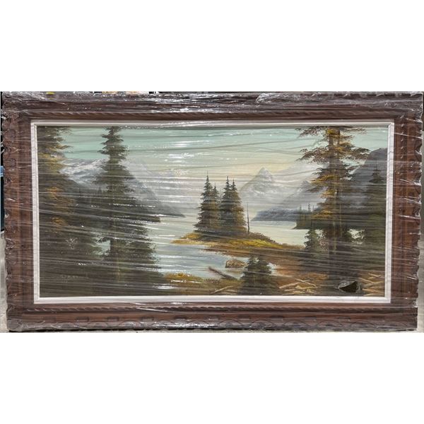 P Bonnard Acrylic on Canvas Original Nature Scene  48Wx24H