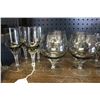 Image 4 : Misc. Vintage Smokey Grey Glass Stemware