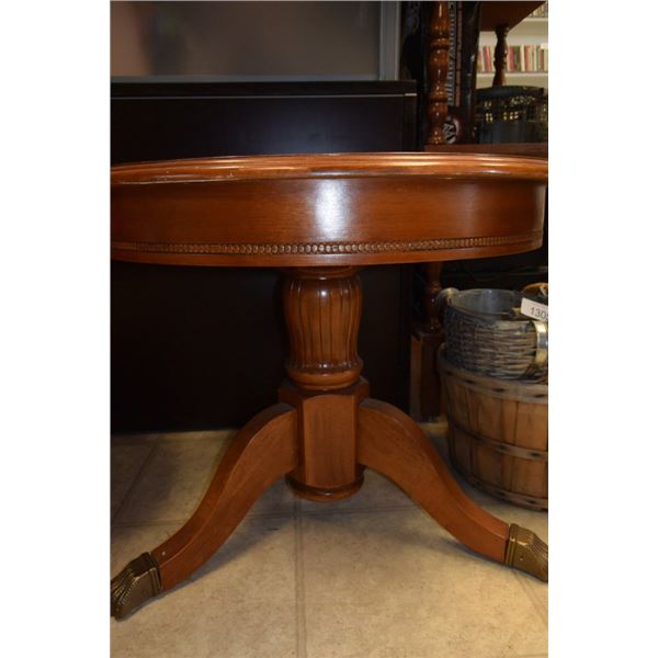 Vintage Palliser  Side Table with Brass Clawfeet