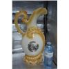 Image 8 : 2 Signed Ceramic, Ornate Water  Jugs