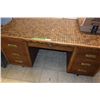 Image 1 : Wooden Vintage Desk with Tile Inlay on the Top