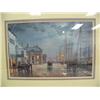 Image 1 : Print of and early dock scene with sailing ships tied to dock done by Rodney Charmag done in 1983- t