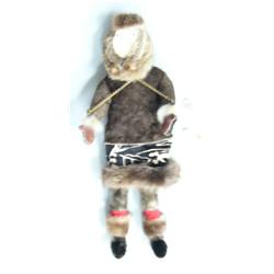 19" ivory faced doll by Maria Anariak of Togiak, Alaska with inset baleen eyes (2)