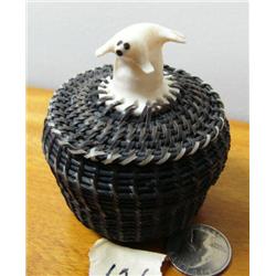 445f, 3-1/2" baleen basket by Hayes Elin- has white baleen at very top (2)