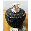 Image 1 : 445f, 3-1/2" baleen basket by Hayes Elin- has white baleen at very top (2)