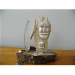 6" King Island mask with whale, seal (2)