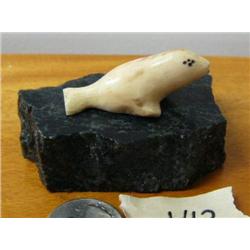 2" ivory seal on soapstone base (2)
