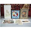 Image 1 : Lot of 6 pictures: 2 original water colors by Benjamin Downs, print by Kathleen Lynch, original by S