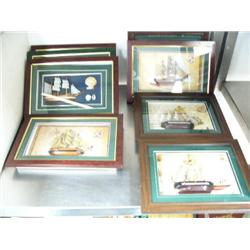 Lot of 8 framed ships (8888)