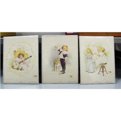 Lot of 3 antique children prints (2)