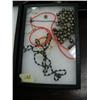 Image 3 : Lot of 2 framed jewelry items- coral, sea pearls, silver baubles (74)