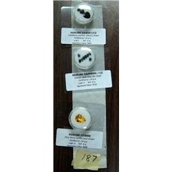 Lot of 3 loose gem stones- garnet, sapphire, citrine (21)