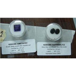 Amethysts and sapphire with CZ (21)