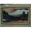 Image 1 : Triple-matted and framed Byron Birdsall 1980 33/500 of mountain range (118)