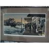 Image 1 : Double-matted and framed Byron Birdsall 280/500 called "Northern Metropolis" done in 1981 scene from